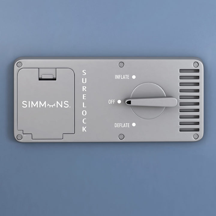 Simmons Rest Aire Mattress Air Bed with Side Built-in Pump and Soft Velveteen Queen - Diamond Home USA