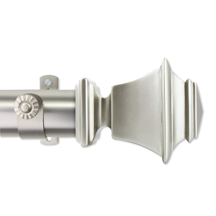 InStyleDesign Schubert 1.5" Adjustable Curtain Rod 85 120 inches Cocoa 66 - Diamond Home USA