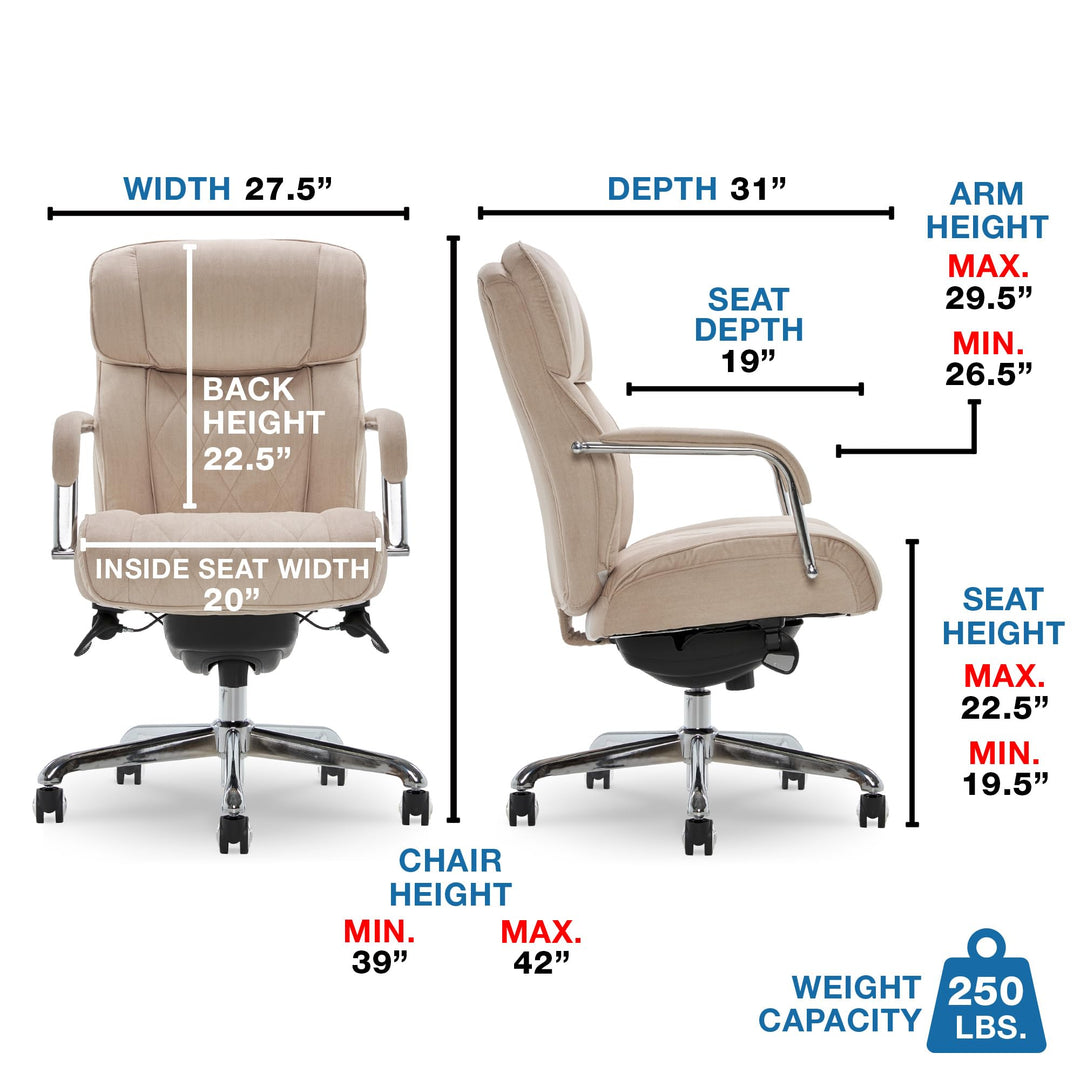 La-Z-Boy Sutherland Ergonomic Faux Leather Swivel Computer and Desk Chair