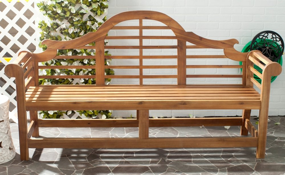 Safavieh Patio Collection Felicity Adirondack Acacia Wood Bench - Diamond Home USA