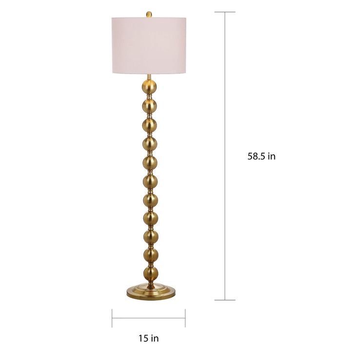 59-inch Reflections Stacked Ball Floor Lamp Glam Modern Contemporary Brass - Diamond Home USA