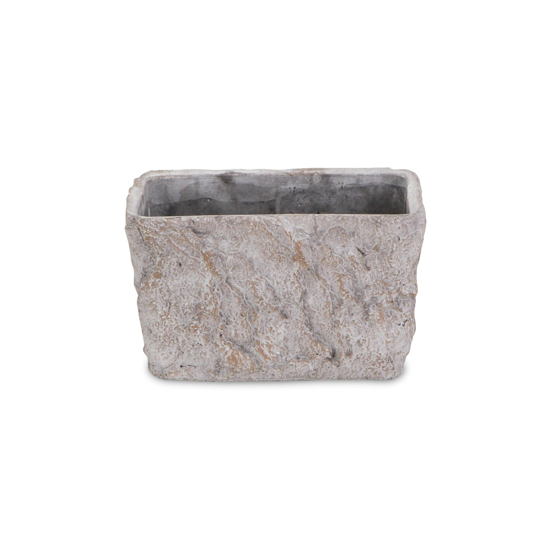 Gray Cement Rectangular Planter Grey Modern Contemporary - Diamond Home USA