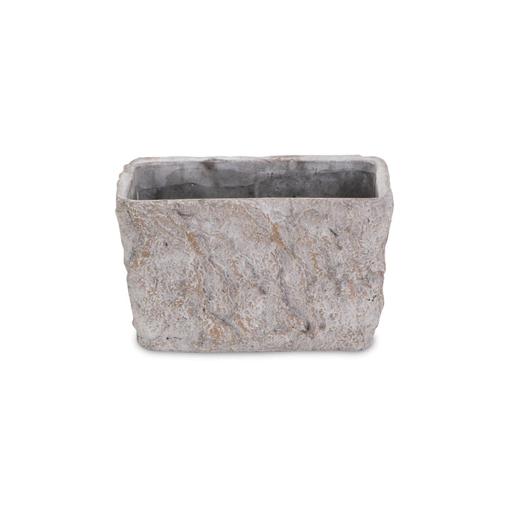 Gray Cement Rectangular Planter Grey Modern Contemporary - Diamond Home USA