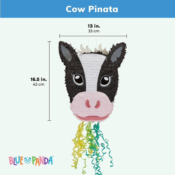 Cow Pull String Pinata for Farm Birthday Party Decorations (16.5 X 13 3 in) - Diamond Home USA