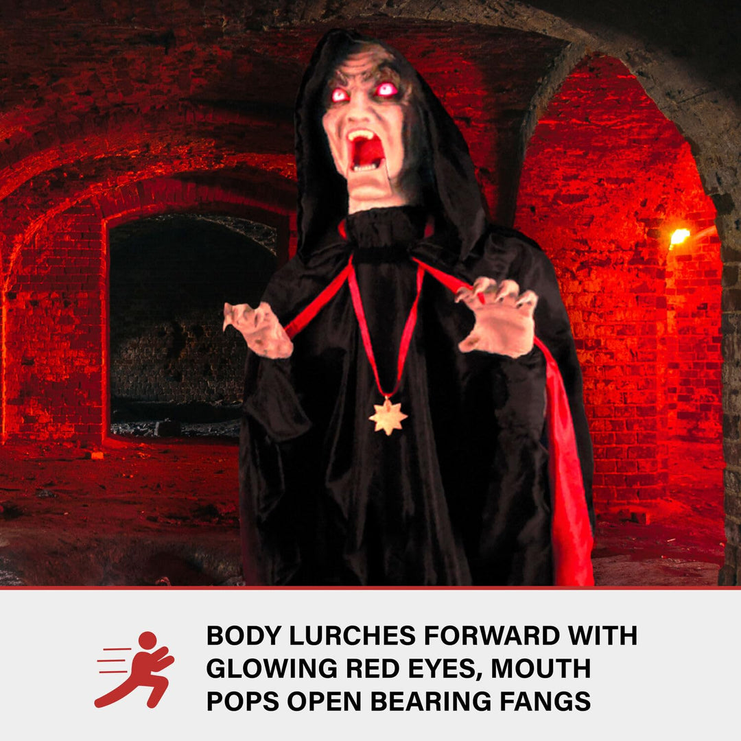 Haunted Hill Farm Motion-ctivated Lurching Vampire by Tekky Lunging Halloween - Diamond Home USA