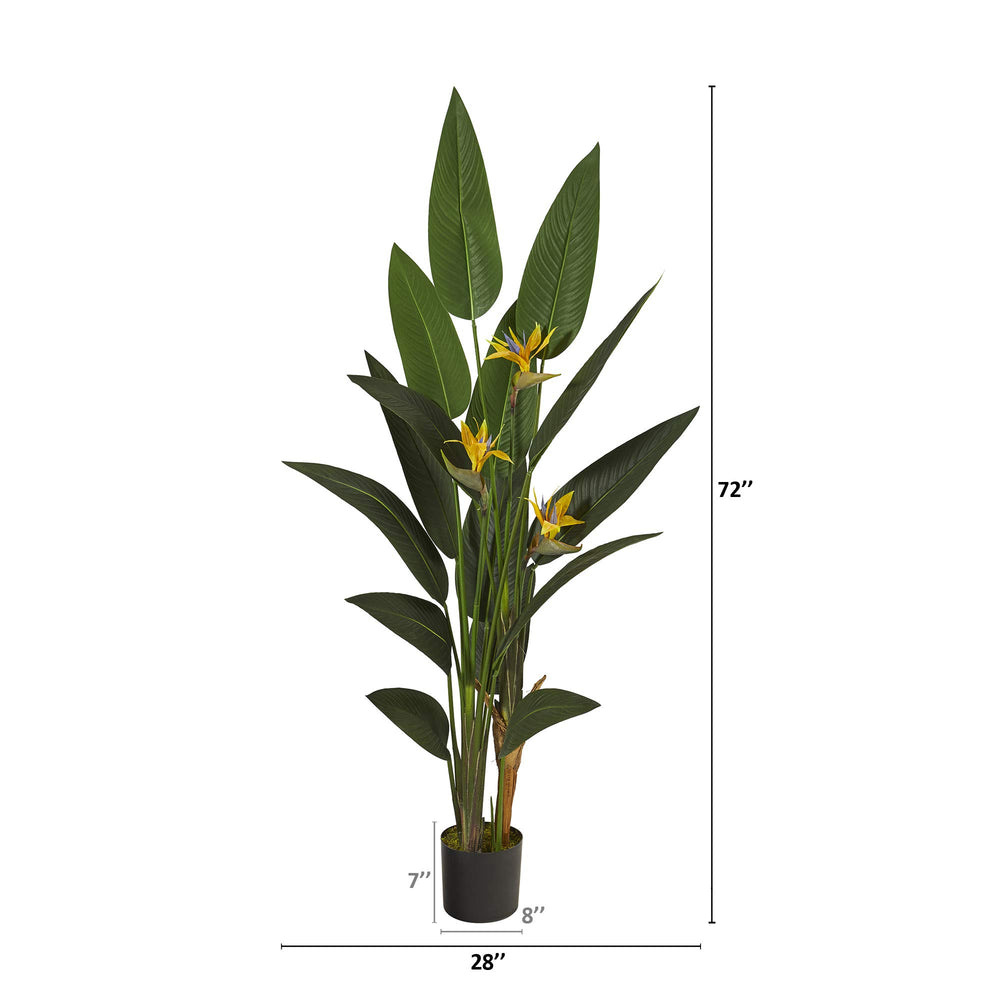 Nearly Natural 6ft. Bird of Paradise Artificial Plant - Diamond Home USA