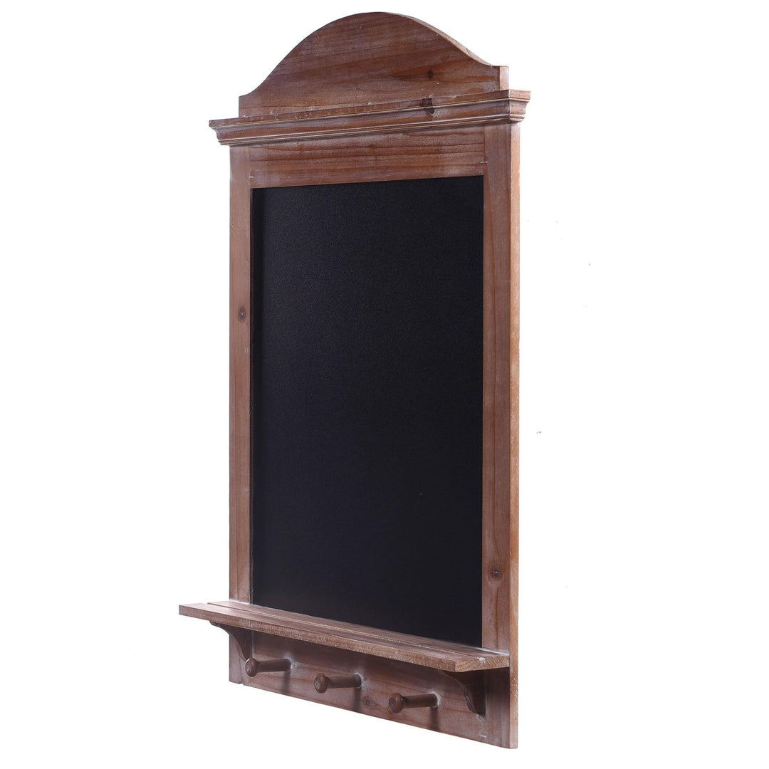 Multi-Functional Wall Memo Board Chalkboard with Hanging Storage Black Country - Diamond Home USA