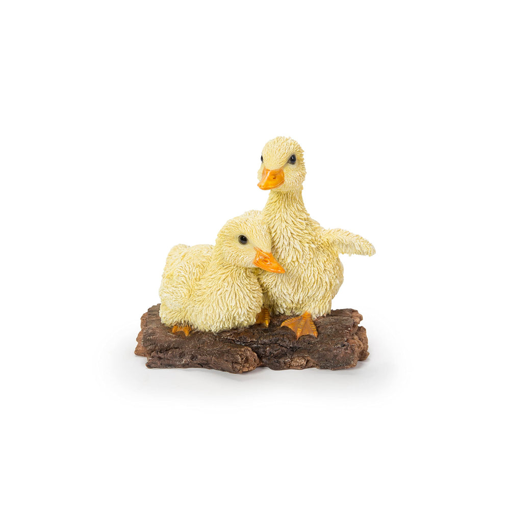 Playful Ducklings Garden Statue -Yellow Yellow Polyresin - Diamond Home USA