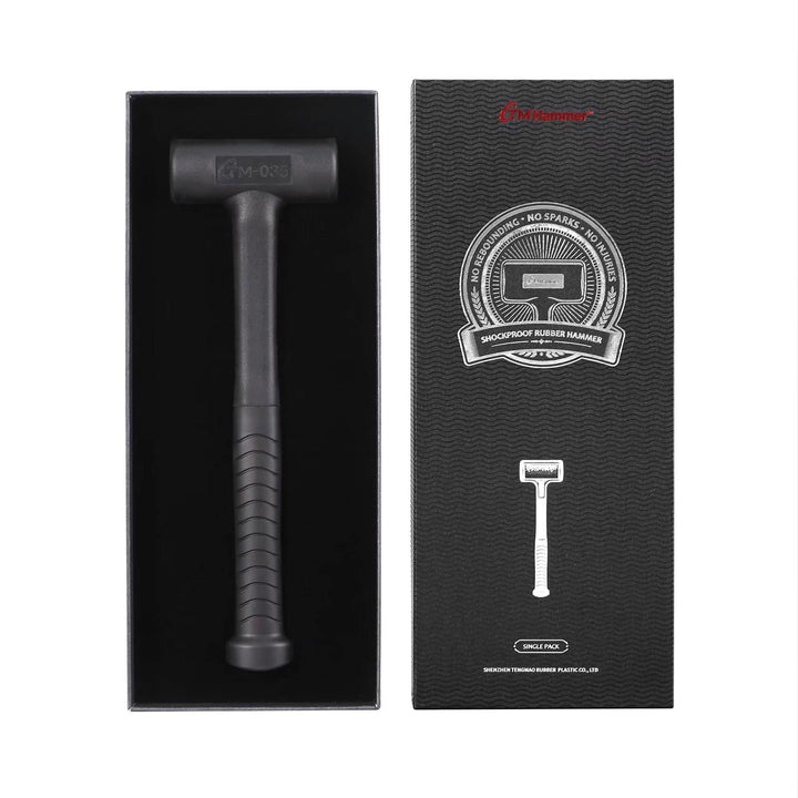 Fort 1lbs Rubber Dead Blow Hammer Professional Mallet Tool Black Rust Resistant