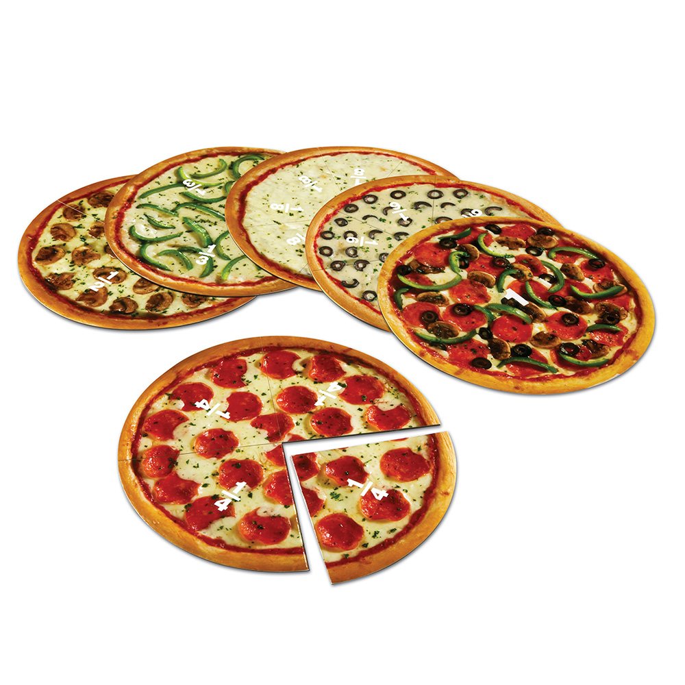 Learning Resources Magnetic Pizza Fractions Fraction Games for Kids 24 Pieces