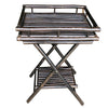 Statra Bamboo Butler Table With Removable Serving Tray Espresso