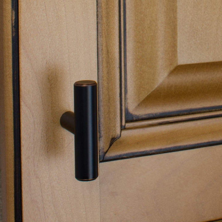 2-inch Oil-Rubbed Bronze Solid Steel Cabinet Bar Knobs (Pack of 10) Brown - Diamond Home USA