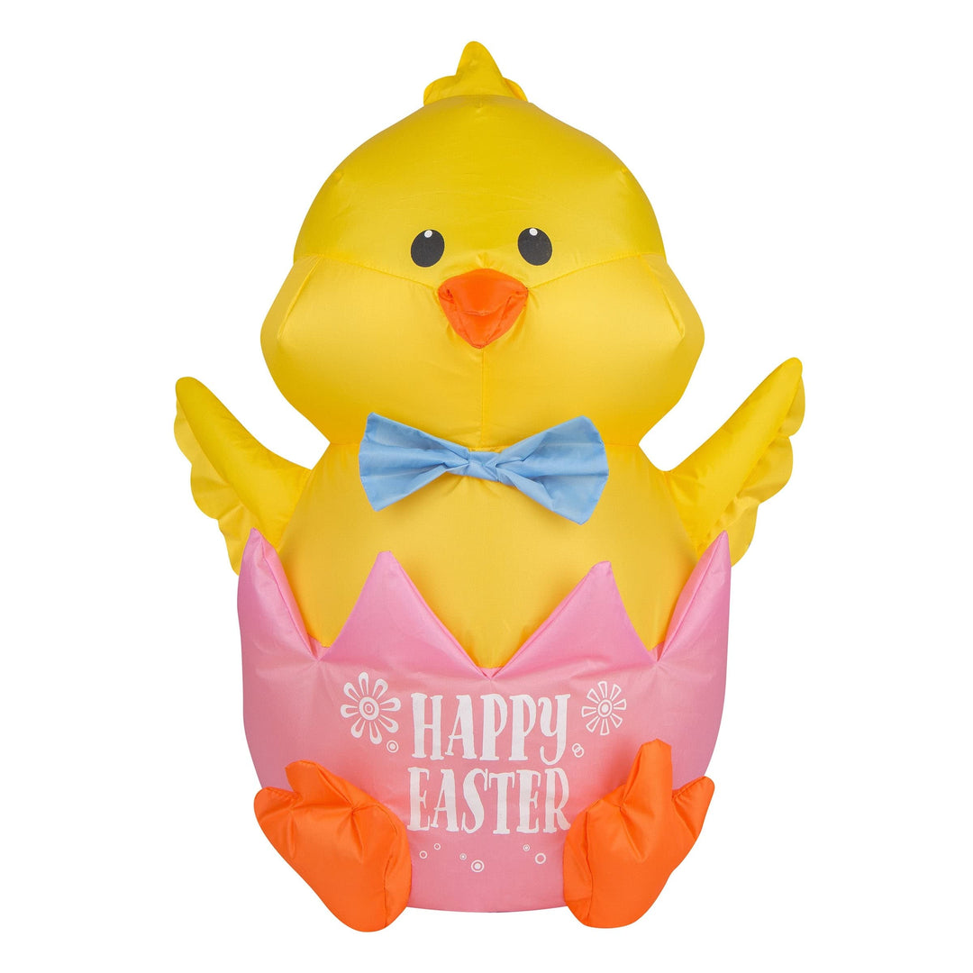 20" Inflatable Happy Easter Chick 20 in Yellow Traditional Plastic
