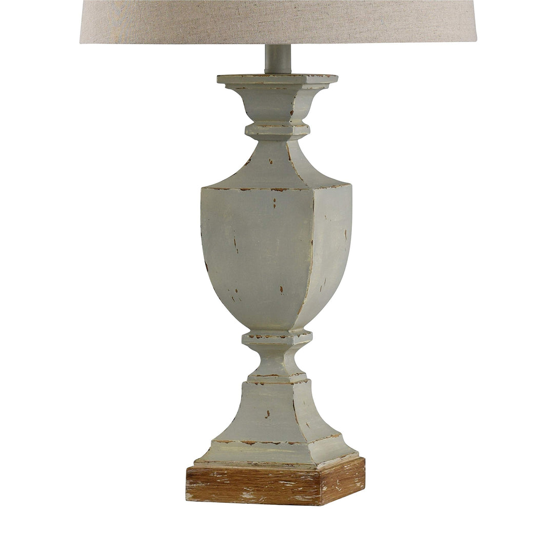 Distressed Blue Urn Style Table Lamp Brown Farmhouse - Diamond Home USA