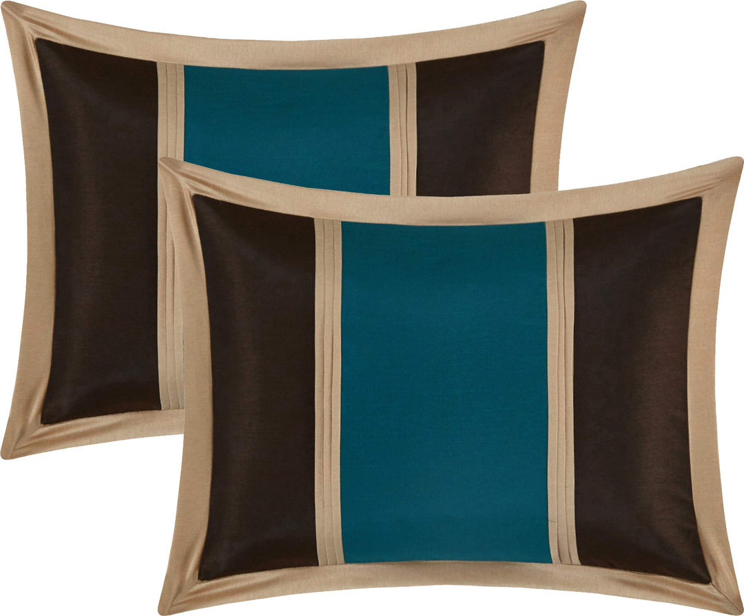 Nanshing PHOEBE8-Q Phoebe Collection Bedroom Comforter Complete 8 Piece Set - Diamond Home USA