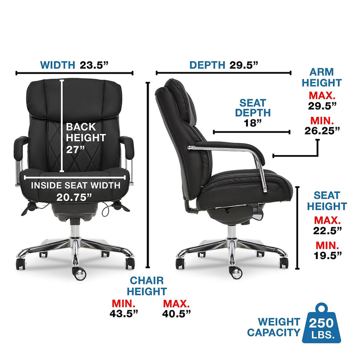La-Z-Boy Sutherland Ergonomic Faux Leather Swivel Computer and Desk Chair
