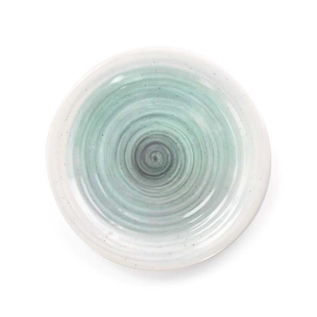 Wheel 12 Pc Lightweight Dinnerware Set Blue Textured Casual Round Piece - Diamond Home USA