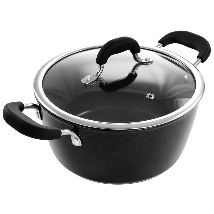 4.5 Quart Dutch Oven With Lid In Black - Diamond Home USA