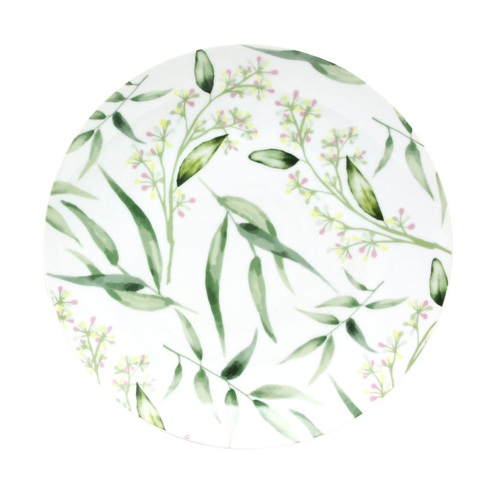 16pcs Coupe Shape Dinnerware With Full Bamboo Decal In Green Color Service For 4 - Diamond Home USA