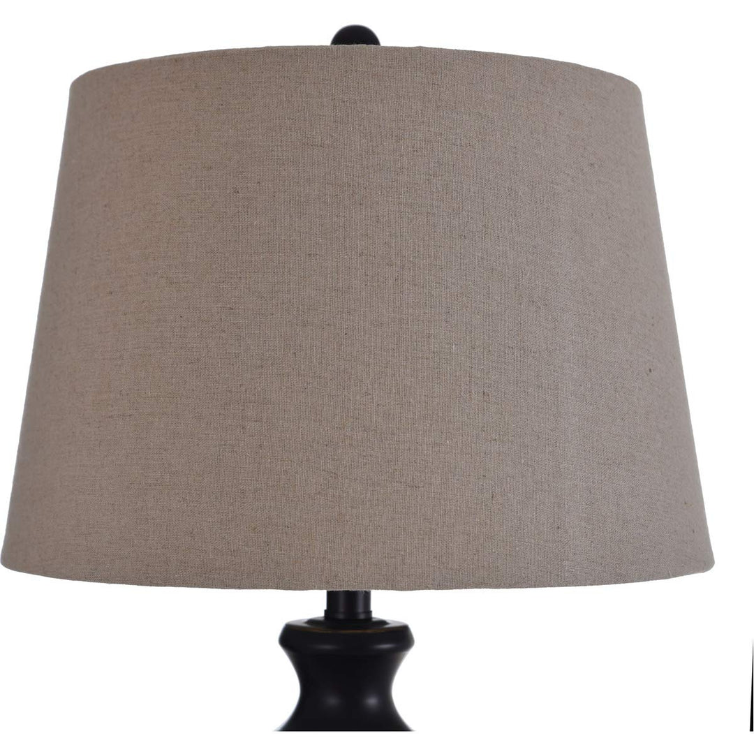 Stylecraft Home Collection Bronze Table Lamp with Natural Linen Hardback - Diamond Home USA