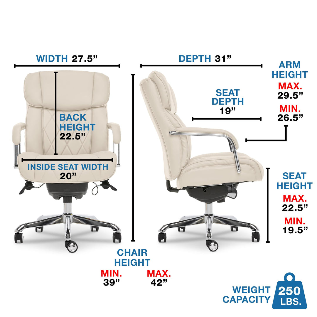 La-Z-Boy Sutherland Ergonomic Faux Leather Swivel Computer and Desk Chair