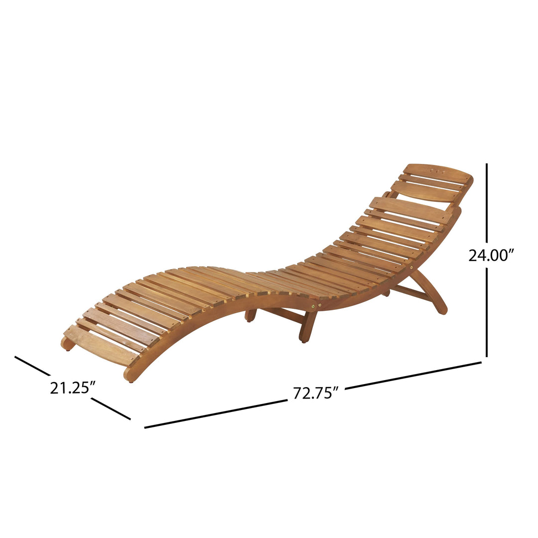 Christopher Knight Home Lahaina Wood Outdoor Chaise Lounge