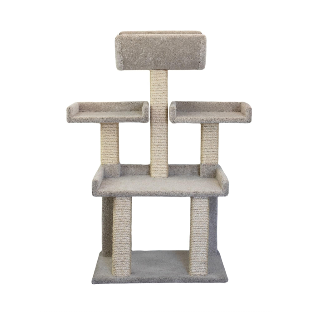Cat Trees Extra Large Tower for Big Cats Off/White Wood - Diamond Home USA