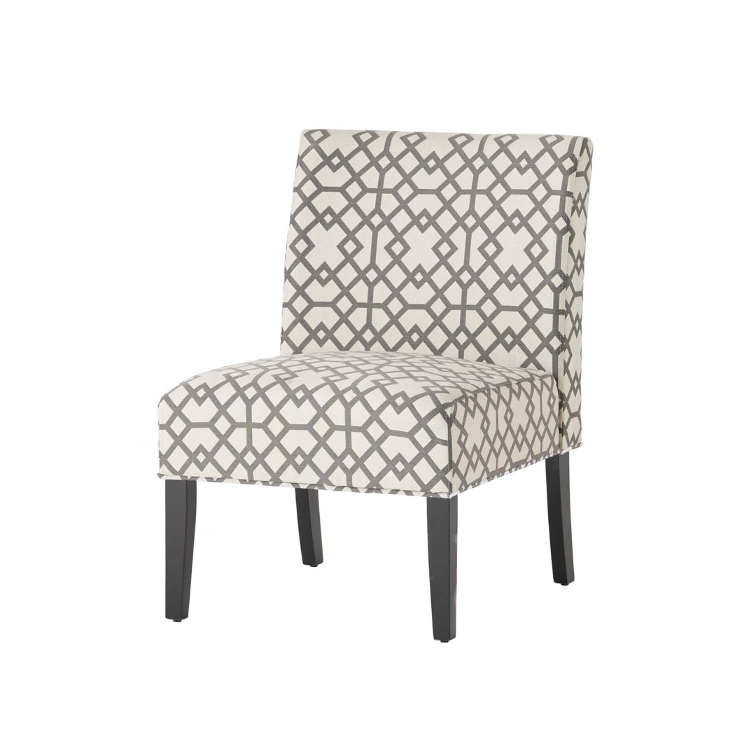 Christopher Knight Home Kassi Fabric Accent Chair Grey Geometric Patterned