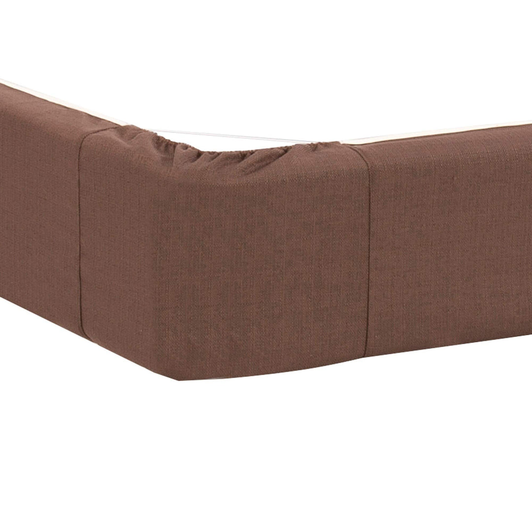 Chocolate King Boxspring Cover Brown Solid Color Modern Contemporary Polyester - Diamond Home USA