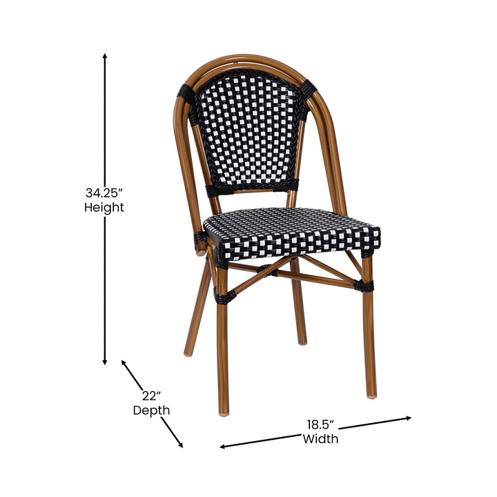Taylor & Logan Nadia Indoor/Outdoor Stackable French Bistro Chairs in