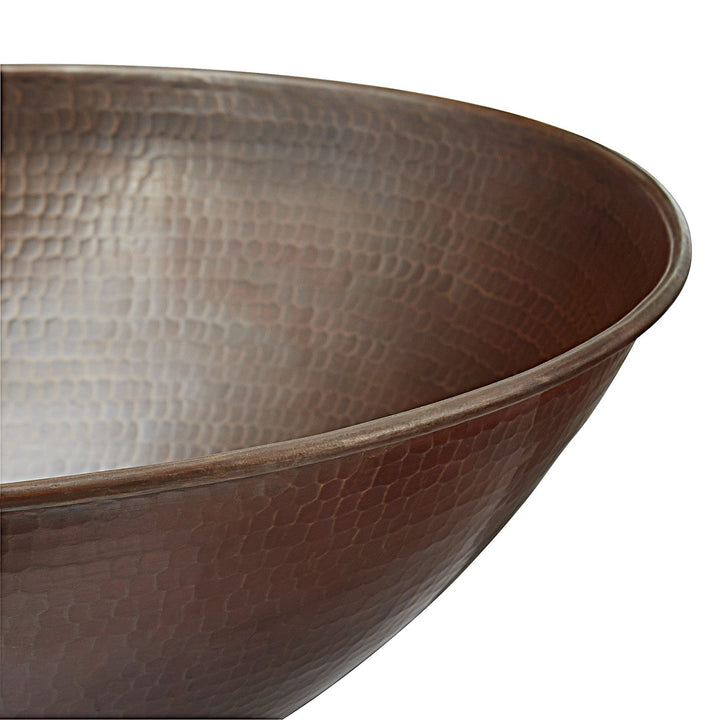 Sinkology BRV-1405BC Hubble Handmade Pure Solid Vessel Sink 14" Aged Copper - Diamond Home USA