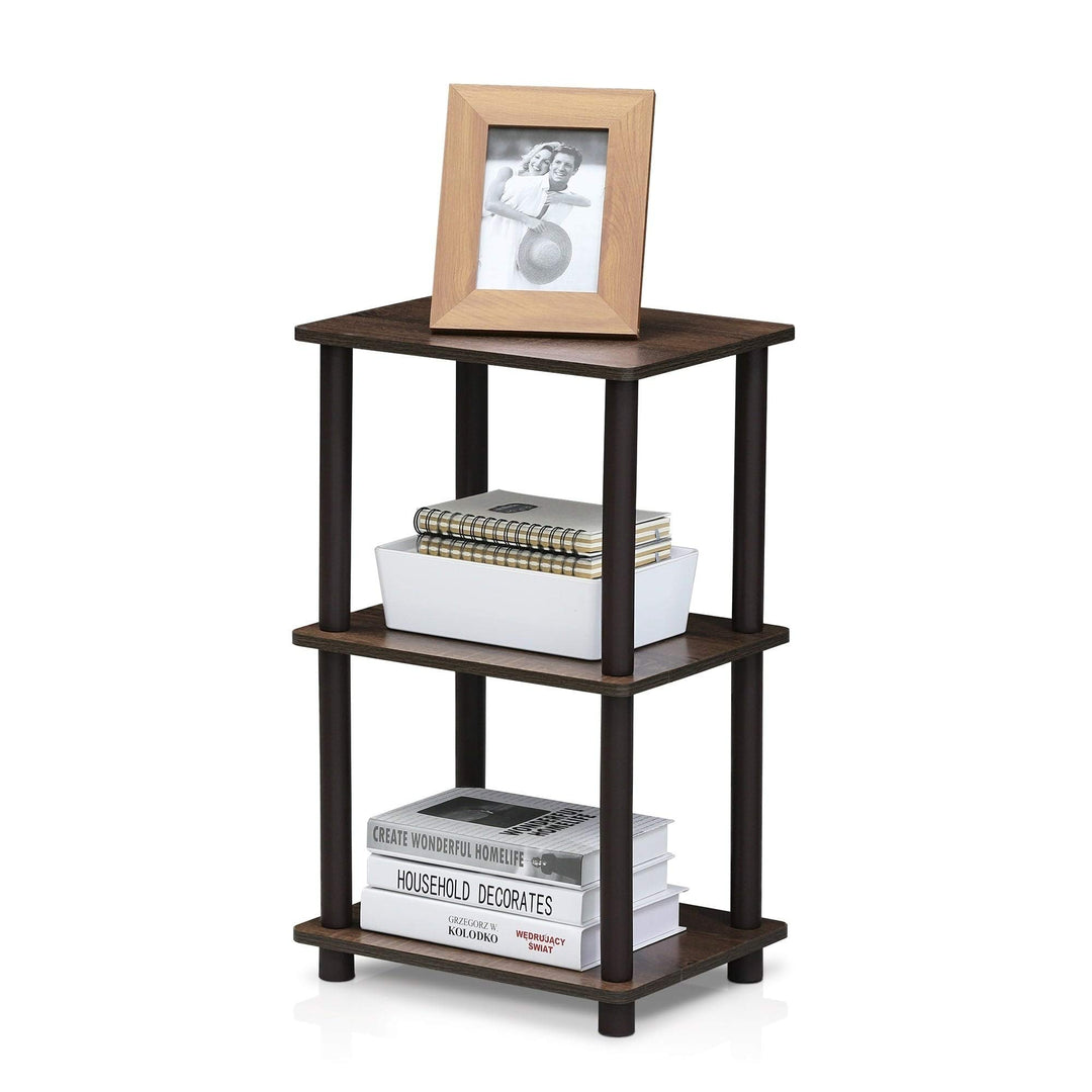 Walnut/Brown 2-Space Shelf Brown Modern Contemporary Wood Walnut Finish Includes - Diamond Home USA