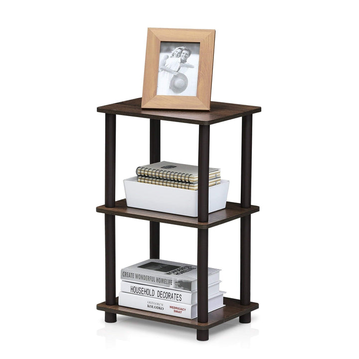 Walnut/Brown 2-Space Shelf Brown Modern Contemporary Wood Walnut Finish Includes - Diamond Home USA