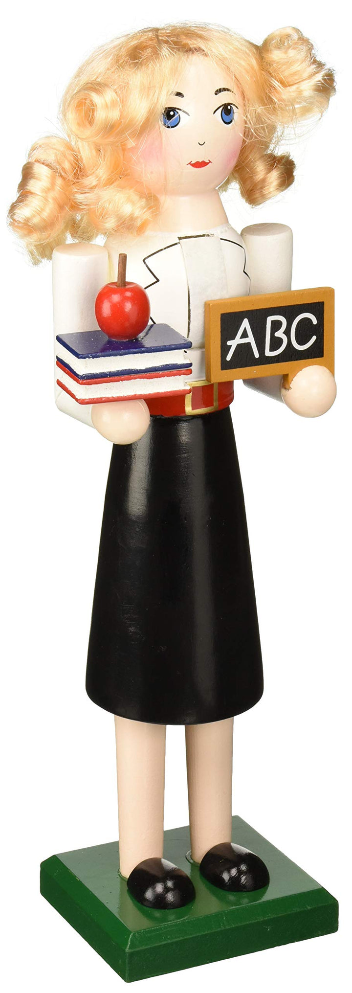 Santa's Workshop - 70074 Teacher Nutcracker 14" Tall White/Black/Red/Green