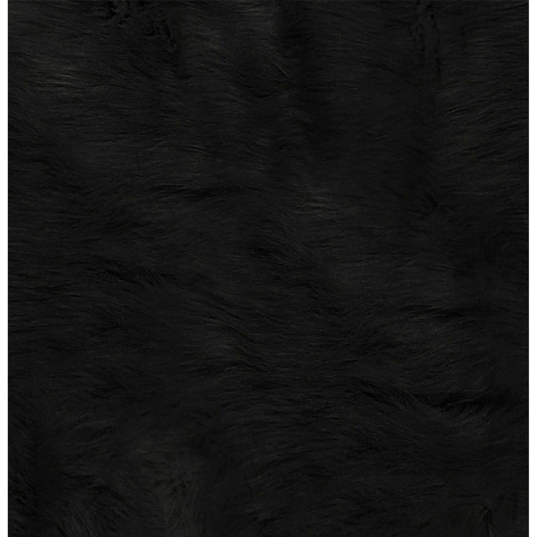 Cowhide Rug 4 X 5 Black 4' 5' Modern Contemporary Acrylic Latex Free - Diamond Home USA