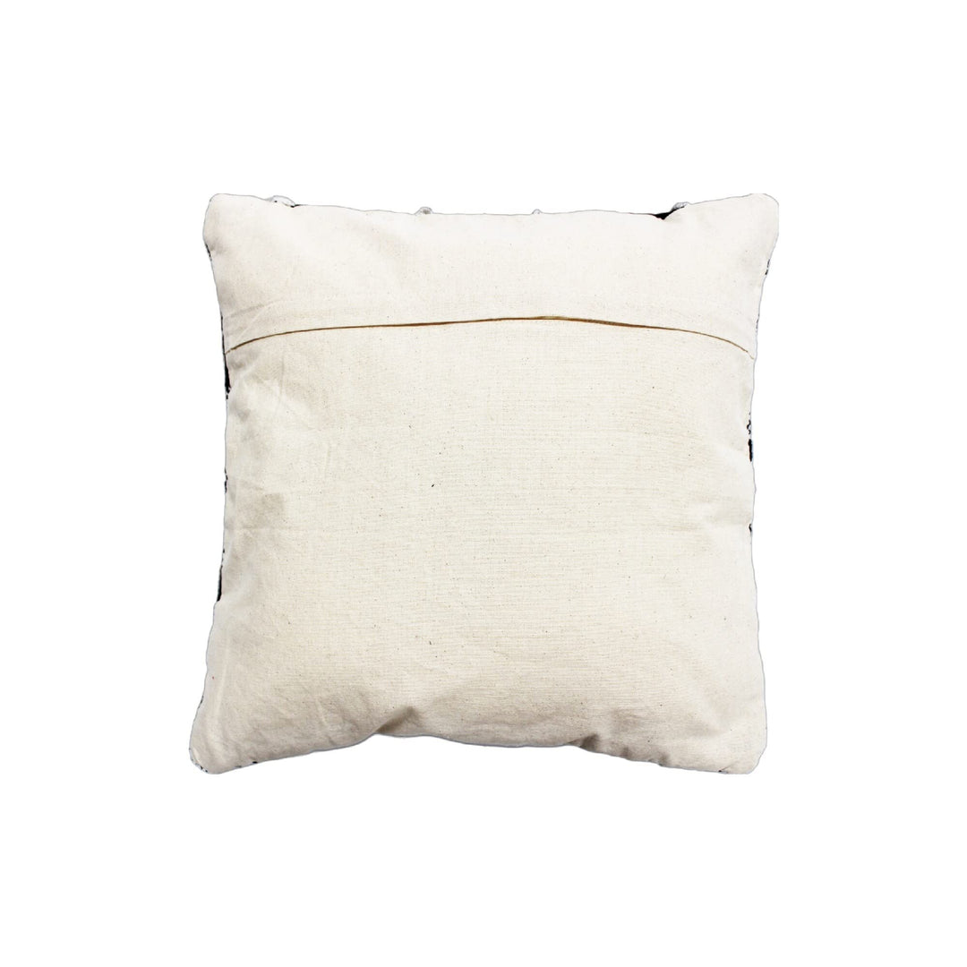 Cotton Handwoven Cushion (Staple) Set of 2 Ivory Embroidered Classic Removable - Diamond Home USA