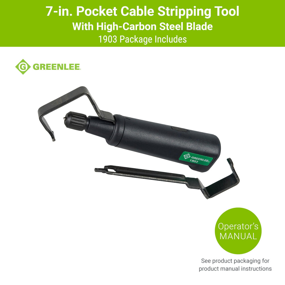 Greenlee 1903 7" Pocket Cable Stripping Tool with High-Carbon Steel Blade 8 - Diamond Home USA