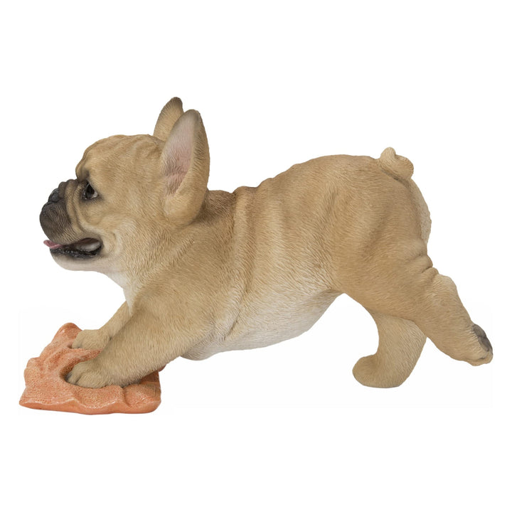 French Bulldog Mopping The Floor Ultra Realistic Garden Statue Multi Color - Diamond Home USA