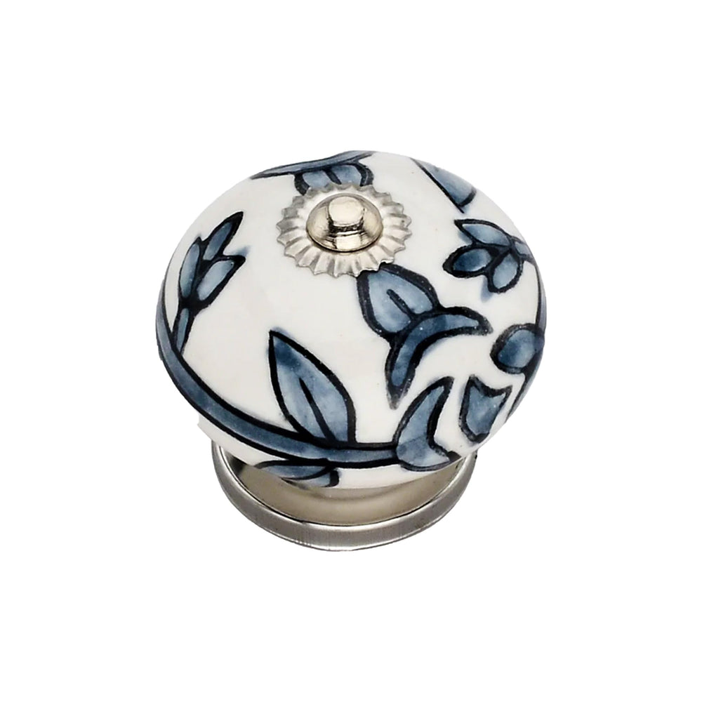 10pcs Ceramic Knobs Handmade Floral Decorative Cabinet Knob for Dresser - Diamond Home USA
