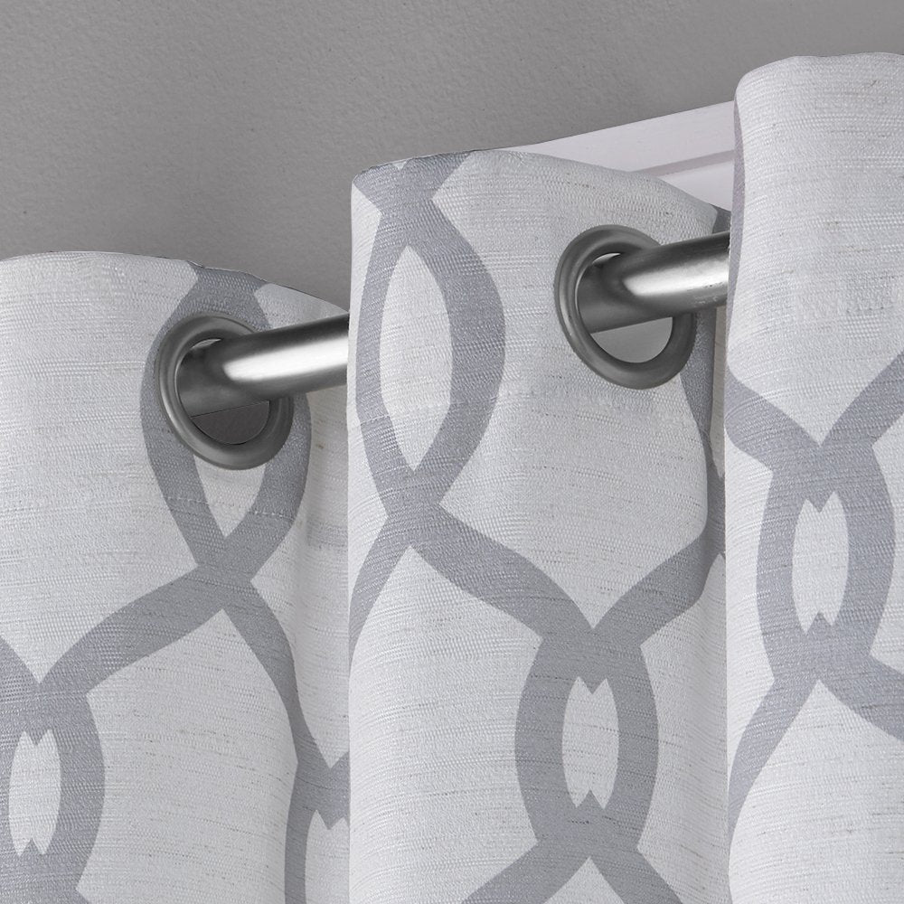 2 Piece Inch Diamond Curtains Panel Pair Set Dark
