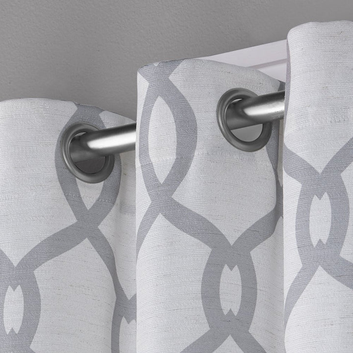 2 Piece Inch Diamond Curtains Panel Pair Set Dark