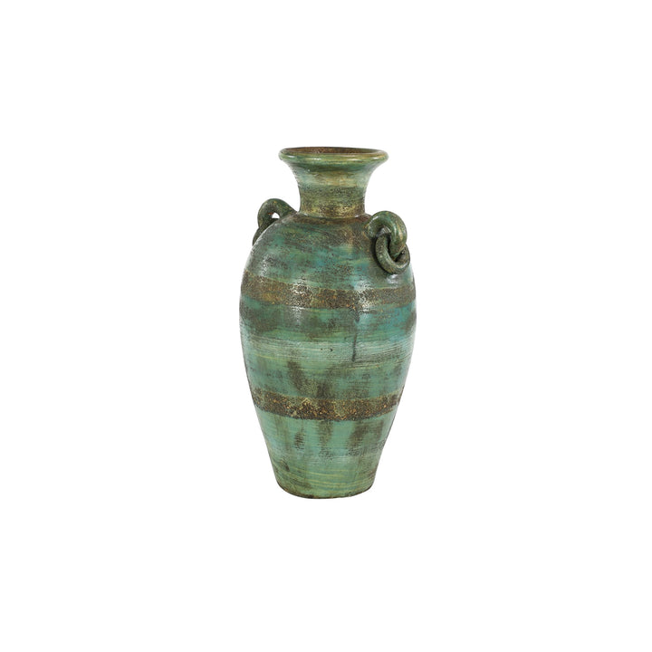 Green Ceramic Rustic Vase 23 X 13 12 - Diamond Home USA