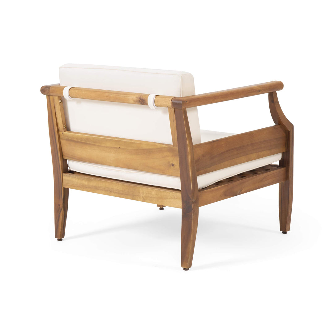 Christopher Knight Home Daisy Outdoor Club Chair with Cushion (Set of 2) Teak - Diamond Home USA