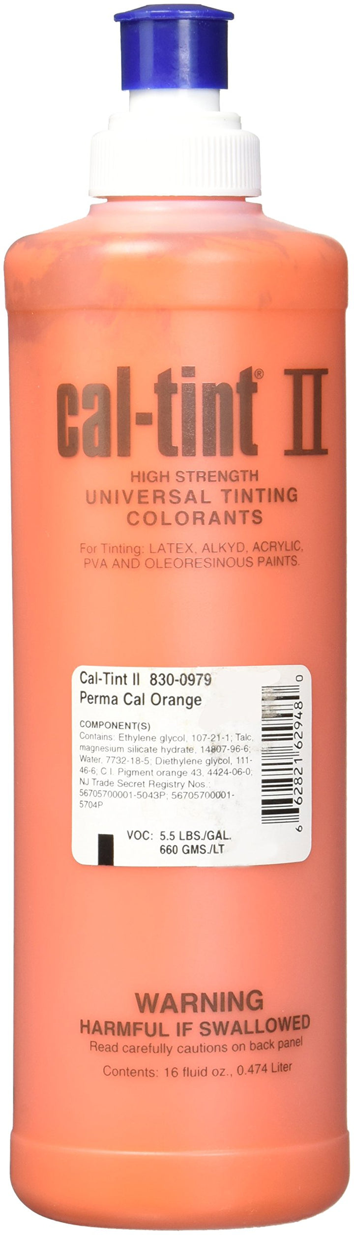 Chromaflo 830-0979 Cal-Tint II 16-Ounce Colorants Permanent Orange