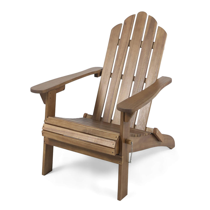Christopher Knight Home Cara Outdoor Foldable Acacia Wood Adirondack Chair dark brown finish
