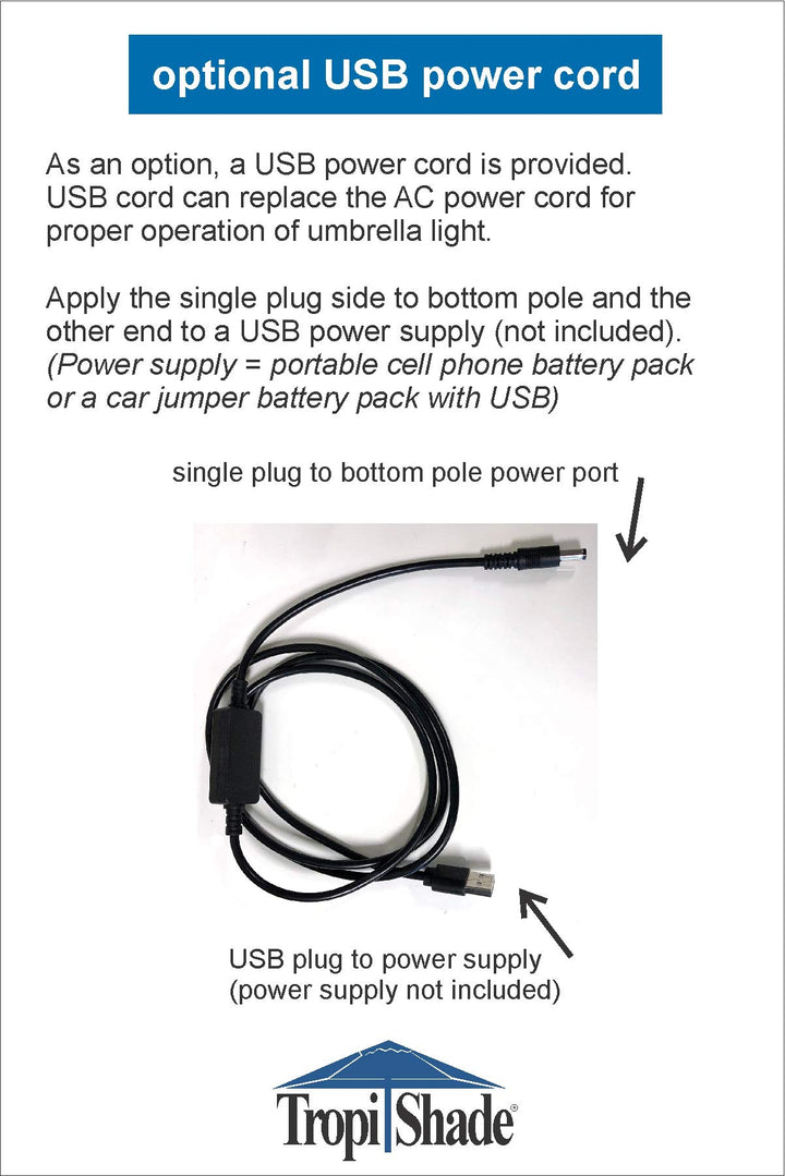 Tropishade Tropilight with LED Lighted 9 ft Bronze Aluminum Market Umbrella with - Diamond Home USA