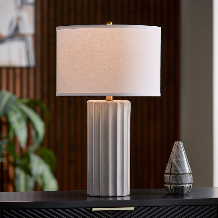 Ceramic Table Lamp Grey Contemporary