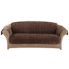 SureFit Deluxe Pet Sofa Cover Furniture Protector Plush Mink Couch Pet Protector Chocolate