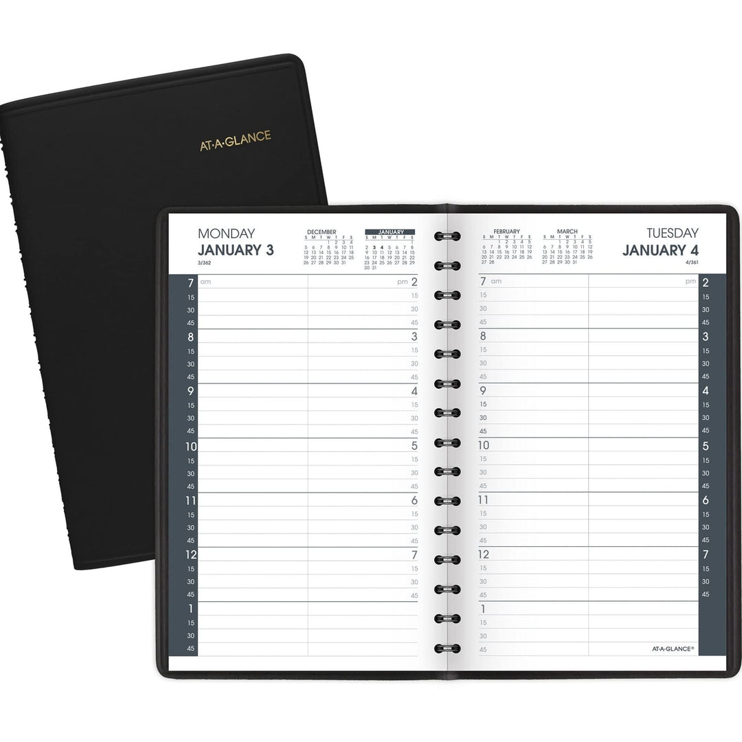 Daily Appointment Book Black Paper