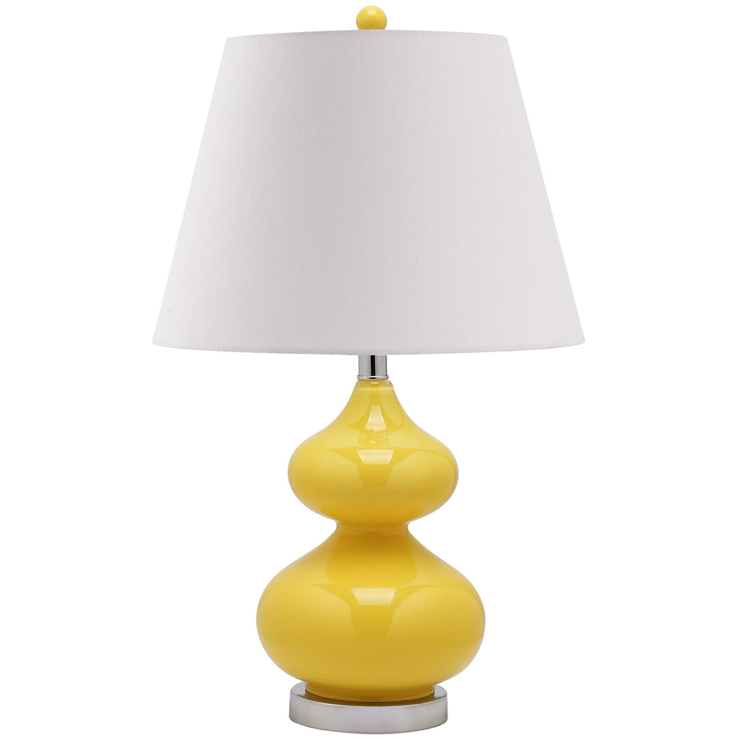 Lighting 24-inch Eva Yellow Double Gourd Glass Table Lamp Modern Contemporary